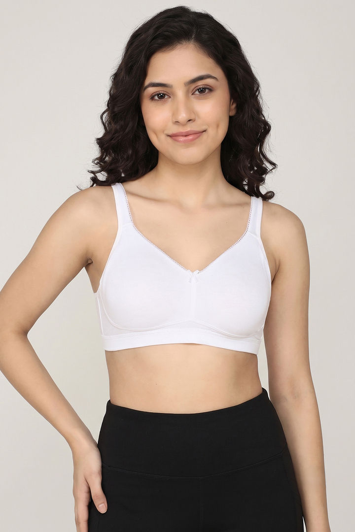 Zivame Double Layered Non Wired 3/4th Coverage Tshirt Bra - Bright White — image 2